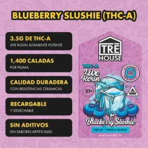 TRĒ House Blueberry Slushie THC-A Vape Pen, Blueberry Slushie THC vape, THC vape pen, live rosin vape, indica THC vape, Delta 8 vape, Delta 9 vape, THC-A vape, HHC vape, multi-cannabinoid vape, potent THC vape, rechargeable THC pen, disposable THC pen, cannabis concentrate vape, Blueberry Slushie strain vape, euphoric THC vape, relaxing vape pen, body buzz vape, head buzz vape, mood elevation vape, mildly trippy vape, berry-flavored vape, flavorful THC pen, smooth vapor THC, terpene-rich vape, pre-filled vape pen, portable THC pen, quick-hitting THC vape, rich terpene vape, premium THC vape, full-spectrum THC vape, hybrid cannabis vape, THC vape online, THC vape fast shipping, THC vape USA, THC vape UK, THC vape Europe, THC vape review, THC vape potency, THC vape experience, THC vape smooth, THC vape intense, THC vape flavorful, THC vape session, THC vape 3.5g, THC vape potent effects, THC vape long-lasting, THC vape creative, THC vape euphoric, THC vape top quality, THC vape adult use, THC vape legal, Blueberry Slushie live rosin vape, HHC THC vape, THC vape classic strain, cannabis vape concentrate, multi-cannabinoid vape pen, premium indica vape, potent indica effects, relaxation vape pen, euphoric indica vape, smooth indica THC vape, flavorful Blueberry THC vape, relaxing body buzz vape, aromatic THC vape, sweet berry THC vape,